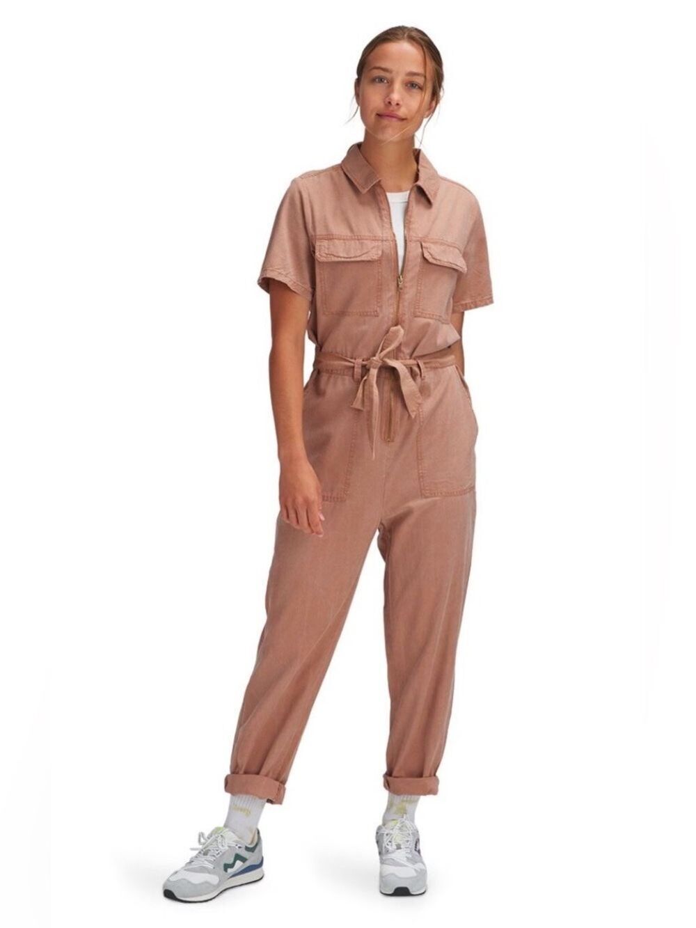 Sanctuary Explorer Jumpsuit with Self-Tie Waist Washed Lion